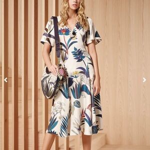 Tory Burch 100% Silk Midi Dress